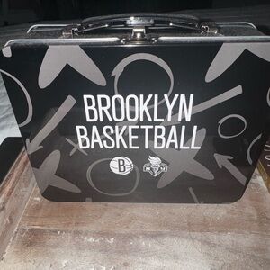 New! Brooklyn Nets Mini Aluminum Lunch Box.  8 in’ width and 9 in’ in height.